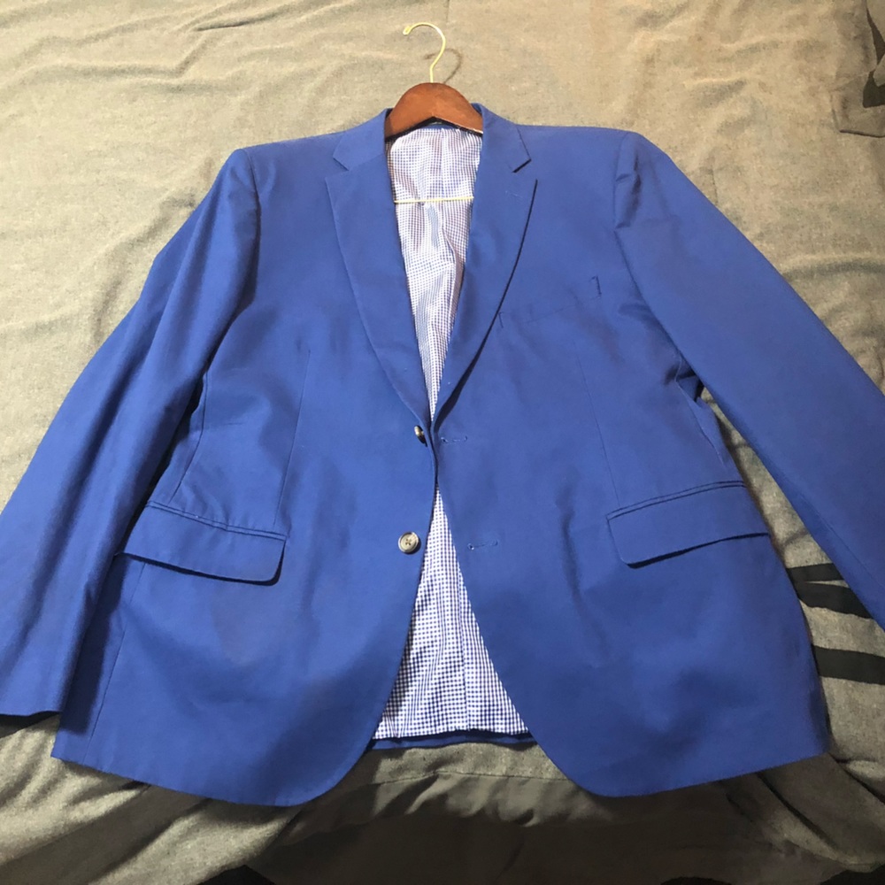 46L John Bartlett medium blue blazer. Only worn once.